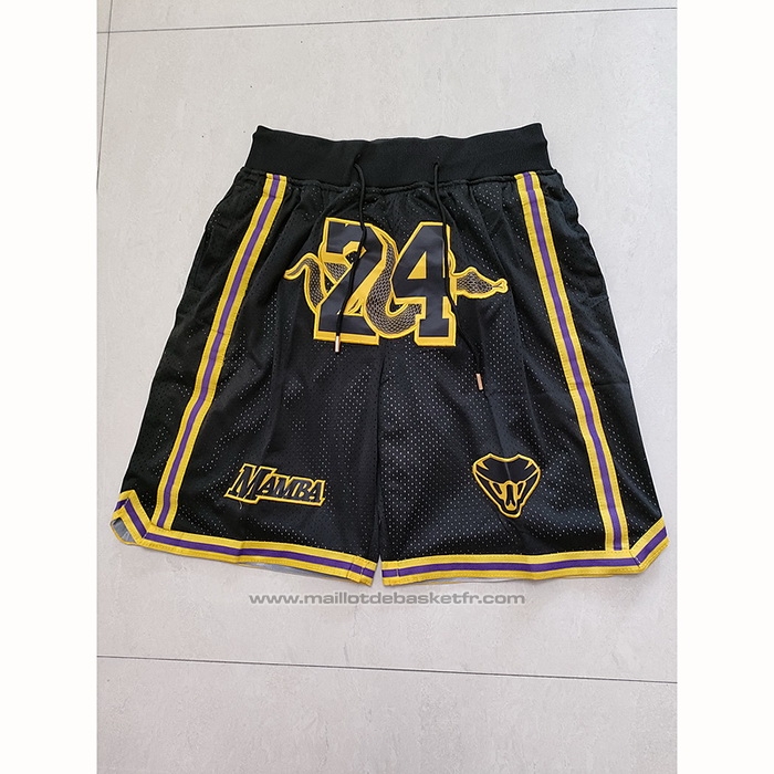 Short Los Angeles Lakers Kobe Bryant 24 Mamba Noir